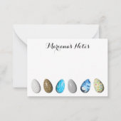 おしゃれなイースター 3D カラフルな卵 ミニマリスト ノートカード (正面)