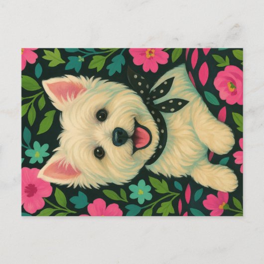 おしゃれなウェスティー ポストカード (正面)