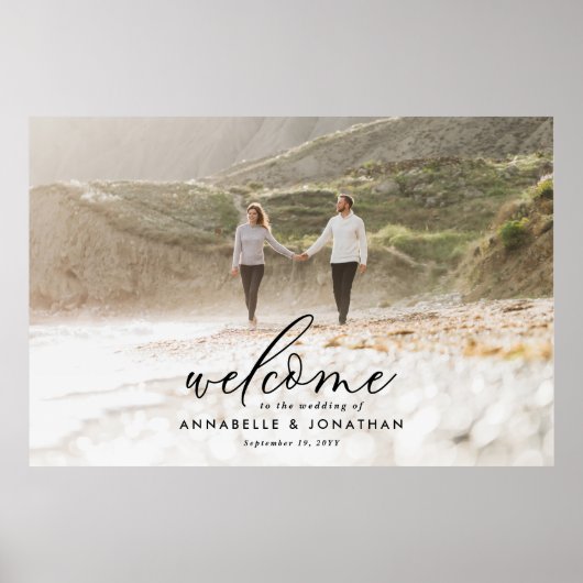 おしゃれなウェディングフォト ウェルカムボード ユーカリデザイン ポスター (正面)