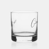 おしゃれなウェディング用 グルームズマン向け両面パーソナライズドグラス ウイスキーグラス (右)