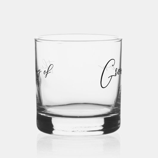 おしゃれなウェディング用 グルームズマン向け両面パーソナライズドグラス ウイスキーグラス (右)