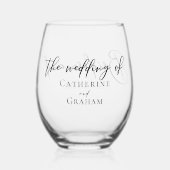 おしゃれなウェディング用 ブライズメイド カスタマイズ可能 両面使用可能 ステムなしワイングラス (裏面)