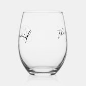 おしゃれなウェディング用 ブライズメイド カスタマイズ可能 両面使用可能 ステムなしワイングラス (左)