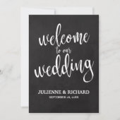 おしゃれなウェディング ウェルカムボード 招待状 (正面)