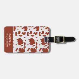おしゃれなエアシャー牛のプリントパターン アドベンチャー トラベル ラゲッジタグ