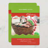 おしゃれなエッジの写真ホリデーカード シーズンカード (正面/裏面)