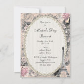 おしゃれなエッフェル塔とバラの母の日ブランチ 招待状 (裏面)