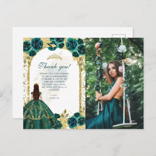 おしゃれなエメラルドグリーンの花の写真のキンセアニエラ ポストカード (正面/裏面)