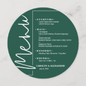 おしゃれなエメラルドグリーン丸型 メニュー (正面)