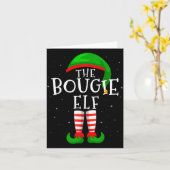 おしゃれなエルフ 面白い家族グループ クリスマス カード (黄色い花)