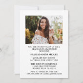 おしゃれなエレガントなスクリプト2 卒業パーティー招待状 招待状 (裏面)