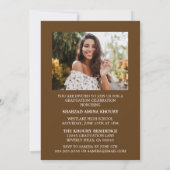 おしゃれなエレガントなスクリプト2 卒業パーティー招待状 招待状 (裏面)