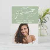 おしゃれなエレガントなスクリプト2 卒業パーティー招待状 招待状 (スタンド正面)