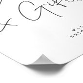 おしゃれなエレガントなミニマルな結婚前お祝いカード ギフトサイン ポスター (角)