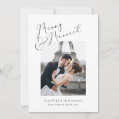 おしゃれなエレガントな結婚記念日の写真コラージュ シーズンカード (正面)