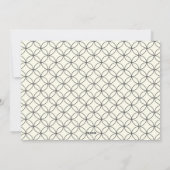 おしゃれなエレガントな黒白ラインアートカスタム写真 シーズンカード (裏面)