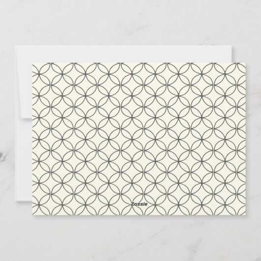 おしゃれなエレガントな黒白ラインアートカスタム写真 シーズンカード (裏面)