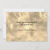 おしゃれなエレガントな黒金グリッターが垂れる サンキューカード (裏面)