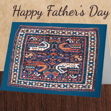 おしゃれなオリエンタルラグデザインの父の日カード