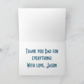 おしゃれなオリエンタルラグデザインの父の日カード カード (内部)