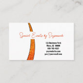 おしゃれなオレンジスライスグリッターカスタム写真QRコード 名刺 (裏面)