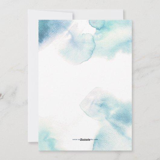 おしゃれなオンブル水彩画のハヌカの写真カード シーズンカード (裏面)