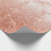 おしゃれなオンブレ グリッター ローズゴールド マーブル ラッピングペーパー (角)