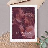 おしゃれなオーバーレイ結婚式お礼カード サンキューカード