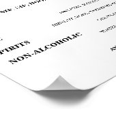 おしゃれなオープンバー メニュー ウェディング サイン ポスター (角)