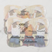 おしゃれなカウガール カスタマイズ可能 招待状 (正面/裏面)