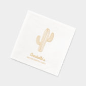 おしゃれなカクスタス ボホー バチェロレッテパーティー ナプキン (左)