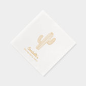 おしゃれなカクスタス ボーホー バチェロレッテ パーティー ナプキン (右)