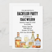 おしゃれなカクテルパーティーの招待状 招待状 (正面/裏面)