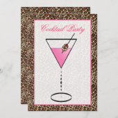 おしゃれなカクテルパーティーの招待状 招待状 (正面/裏面)
