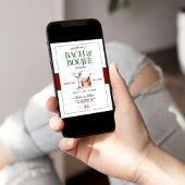 おしゃれなカクテルパーティー グリーン&レッド バチェロレッテ&バッハ&ゴージャスな週末 招待状