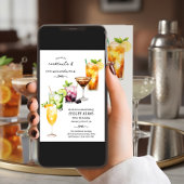 おしゃれなカクテル＆会話 バースデーパーティー 招待状