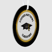 おしゃれなカスタマイズ卒業帽とタッセル オーナメント (正面)