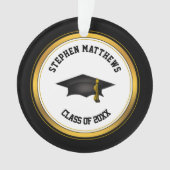 おしゃれなカスタマイズ卒業帽とタッセル オーナメント (正面)