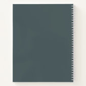 おしゃれなカスタマイズ可能なイニシャルテンプレート ノートブック (裏面)