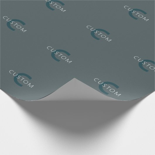 おしゃれなカスタマイズ可能なイニシャルテンプレート ラッピングペーパー (角)