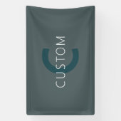 おしゃれなカスタマイズ可能なイニシャルテンプレート 横断幕 (縦)