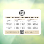 おしゃれなカスタムオープニングランチディナー時間レストラン ウィンドウサイン (シート3)