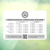 おしゃれなカスタムオープニングランチディナー時間レストラン ウィンドウサイン (シート3)