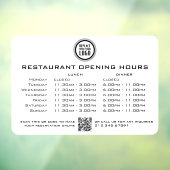 おしゃれなカスタムオープニングランチディナー時間レストラン ウィンドウサイン (シート3)