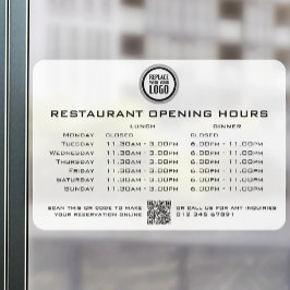 おしゃれなカスタムオープニングランチディナー時間レストラン ウィンドウサイン