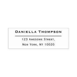 おしゃれなカスタムネームタイポグラフィテキストリターンアドレス セルフインキングスタンプ