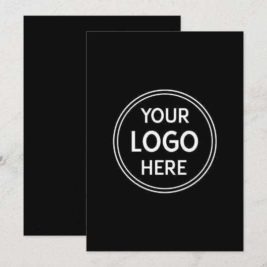 おしゃれなカスタムロゴ(ビジネス用) セーブザデート (正面/裏面)