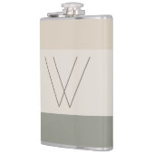 おしゃれなカスタム モノグラムイニシャル 現代的 フラスク (左)