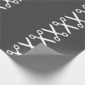 おしゃれなカットハサミ 理容師 仕立て屋 ラッピングペーパー (角)