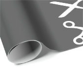 おしゃれなカットハサミ 理容師 仕立て屋 ラッピングペーパー (ロールコーナー)